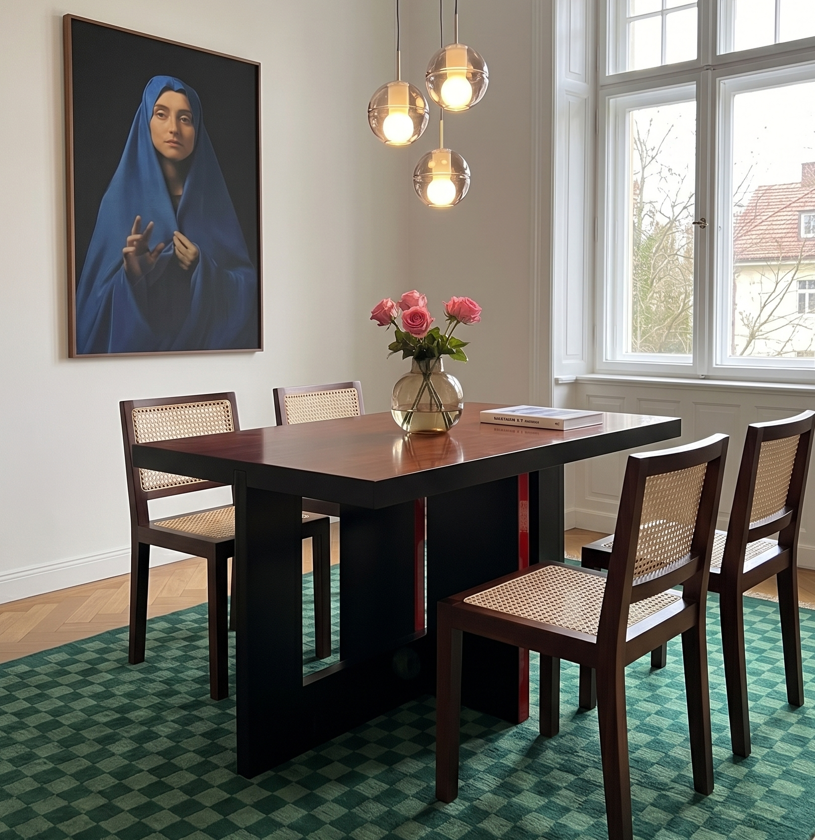 Arbeitstisch mit Entwürfen